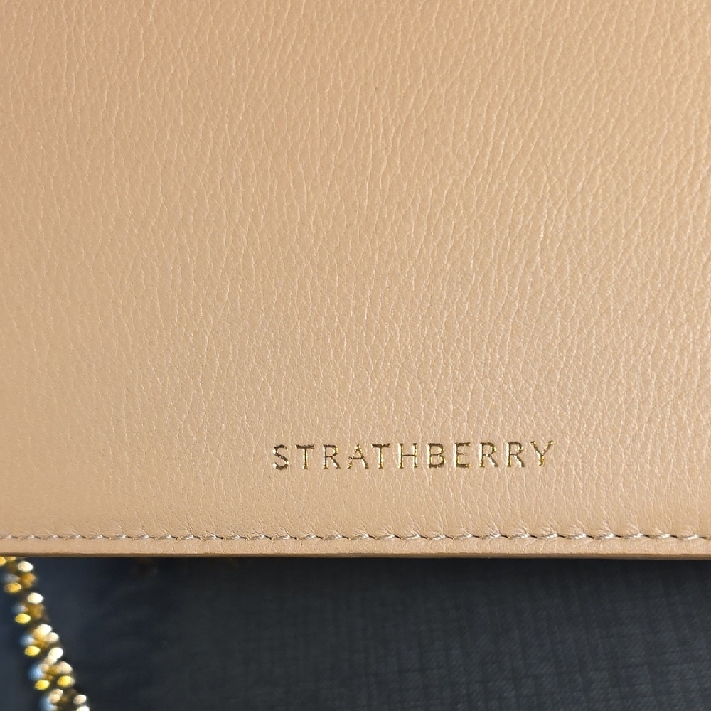 Strathberry Tan and Cream Crossbody Bag - Picture 5 of 10
